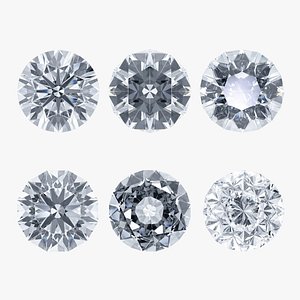 Different Facet of Round-cut Gemstone Pack1