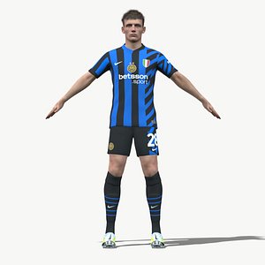 3D 3D Rigged Benjamin Pavard Inter Milan 2025