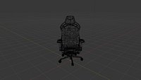 Luxury Burgundy Gaming Chair 3D Model