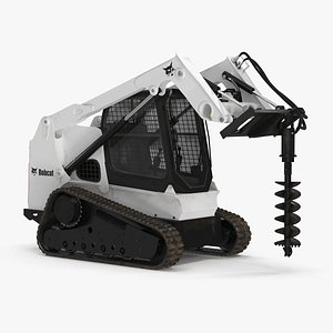 Bobcat Compact Track Loader with Auger Attachment