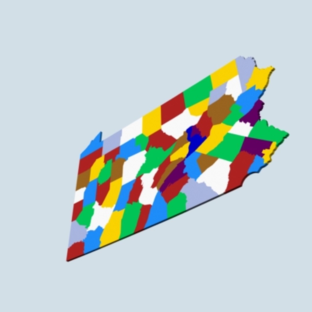 3ds Max State Counties