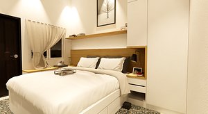 3D Wardrobe Set Modern Minimalism