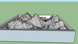 3D mountain k2 model