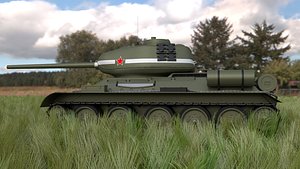 3d model soviet t-34 85 tank