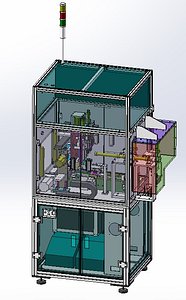 3D Dual Head Screw Feeding and Fastening Machine 3D CAD Model