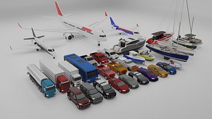 3D Generic Low Poly Vehicle Pack
