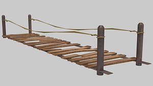 3D Plank Enchanting wooden bridge model