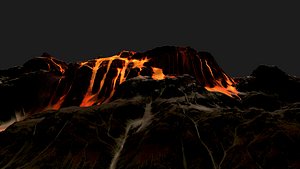 3d volcano