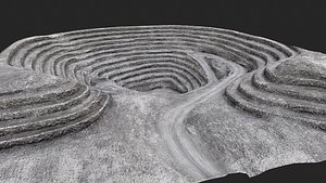 Open Pit Mine Quarry 3D model