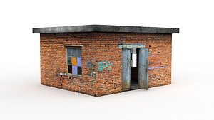 3D Old brick ihdustrial building