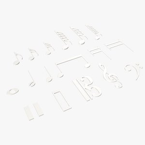 Musical notes porcelain