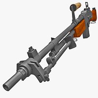 M1918A2 Browning Automatic Rifle 2 with Folded Bipod