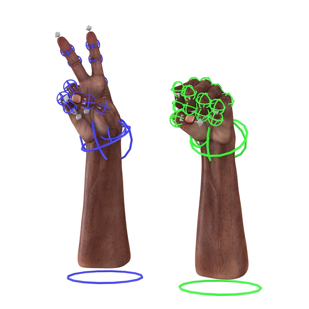 Rigged Man Hands 3D Model - TurboSquid 1196052
