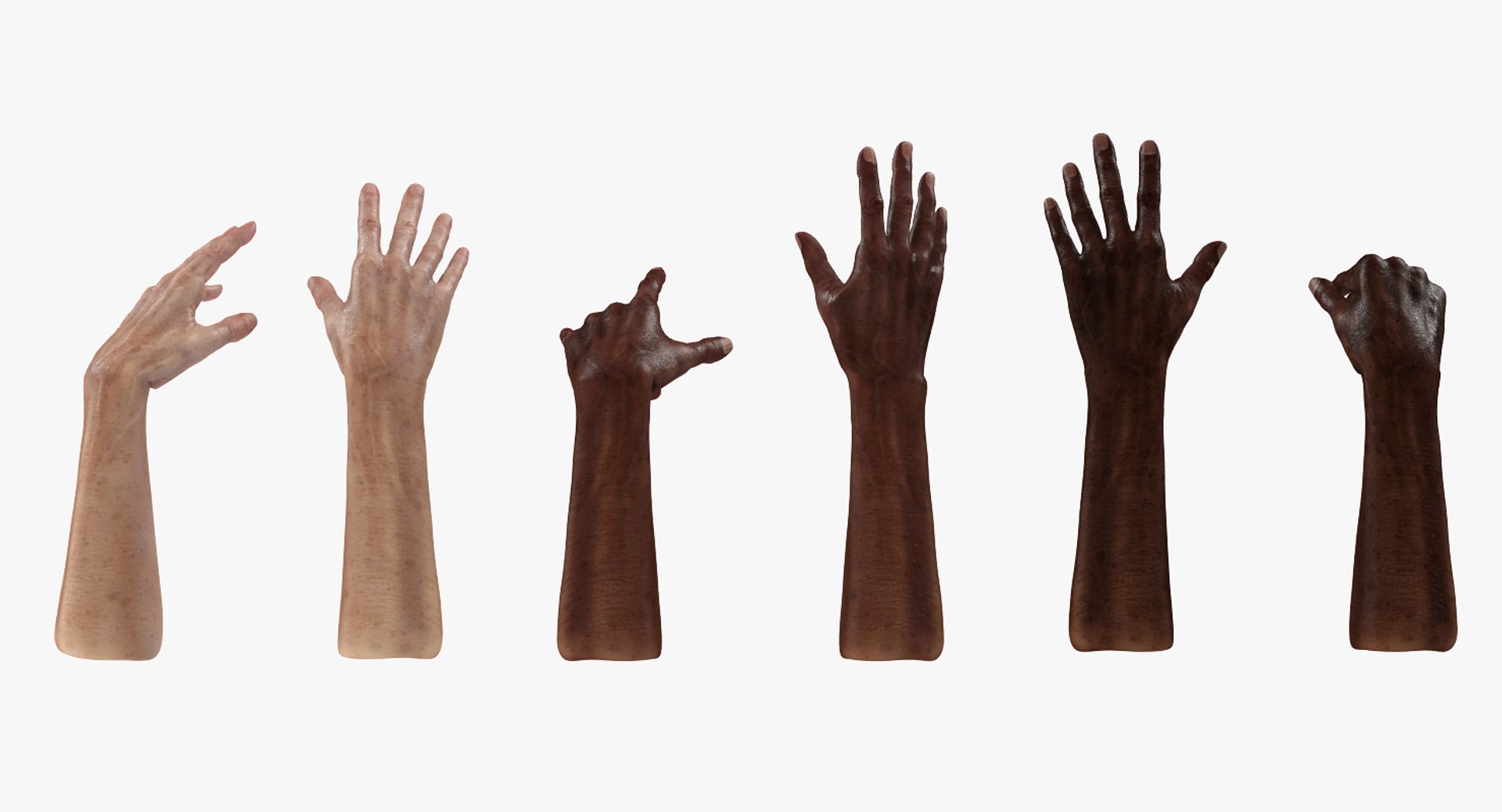 Rigged man hands 3D model - TurboSquid 1196052