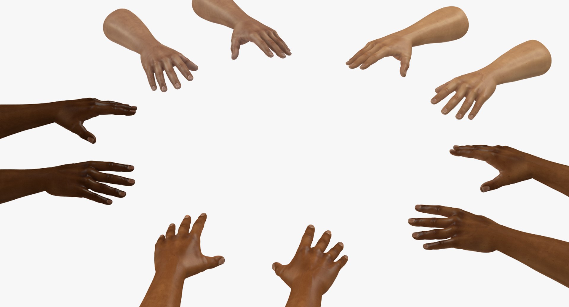 Rigged man hands 3D model - TurboSquid 1196052