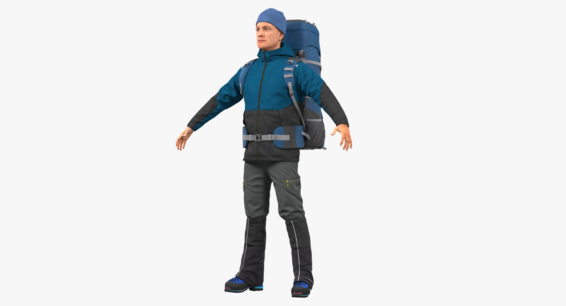 Winter Hiking Clothes Men 3D Model - TurboSquid 1268645