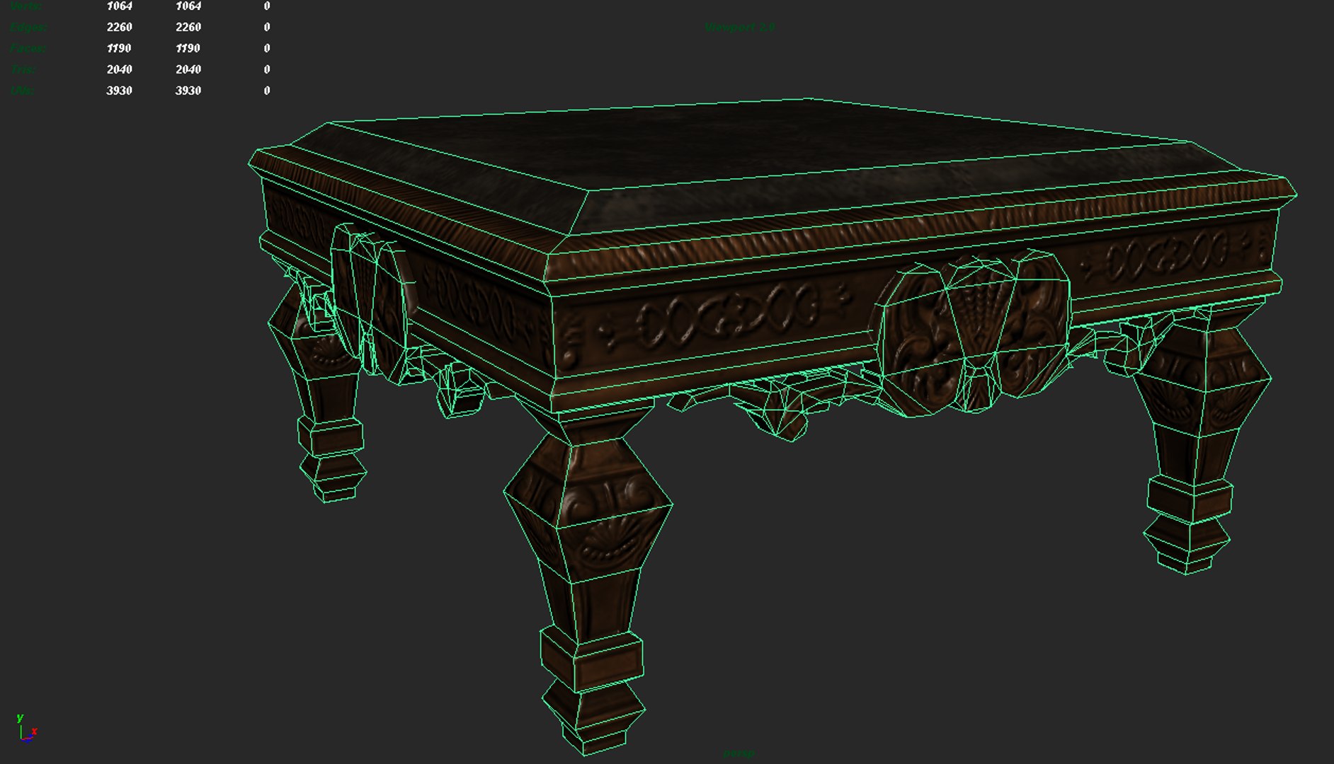 Carved Table Pbr Max Free