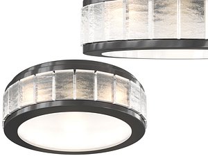 Textured Glass Flush mount