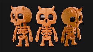 3D Horned Skeleton model