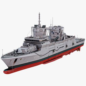 F125 Baden Wuerttemberg Class Frigate PBR 3D