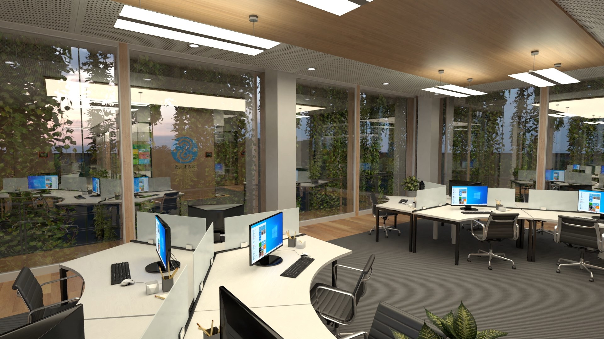 3D Commercial Office Interior - TurboSquid 1543862
