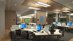 3D commercial office interior