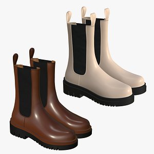 Realistic Leather Boots V72 3D model