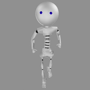 3d Robot rigged animated 3D model