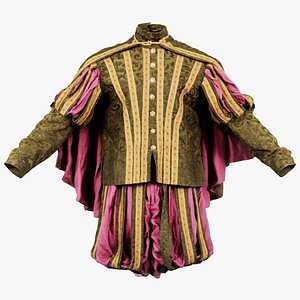 Triangle Decorated Historic Costume Cape Remastered