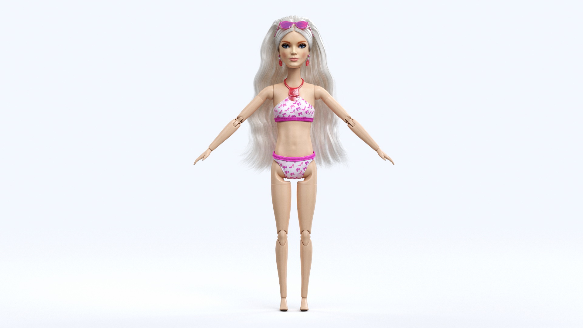 Barbie Doll Swimsuit T-pose 3D Model - TurboSquid 1984146