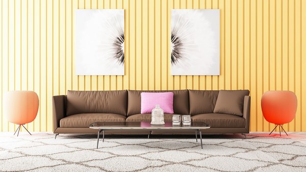 living room set sofa 3D model