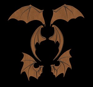 bat wings 3D model