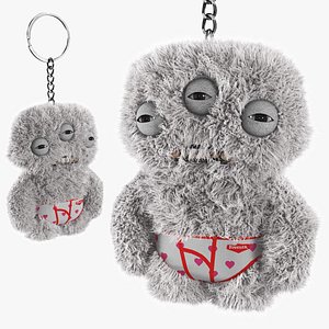 Fuggler Ugly Monster Keyring Fur