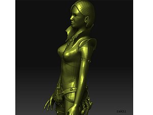 3d character modelling lady model