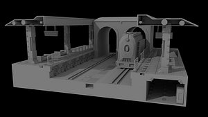 Si-Fi Railway Station 3D model