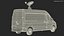 Van with Satellite Dish Antenna 3D model