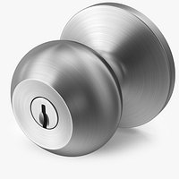 Door Knob Steel With Keyhole V03