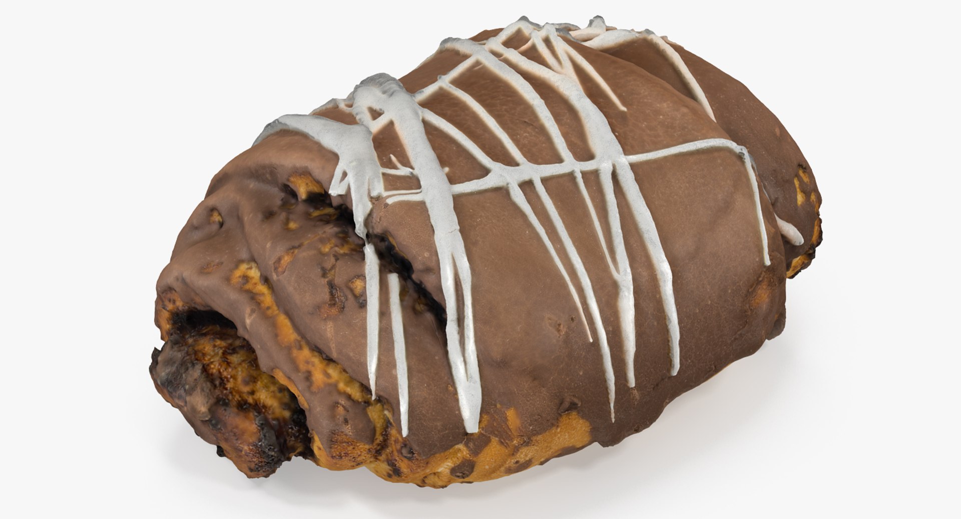 Bun With Chocolate Glaze 3D Model 3D model preview