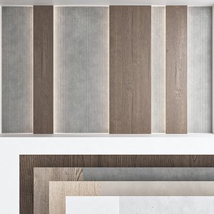 3D Decorative wall panel set 72 model