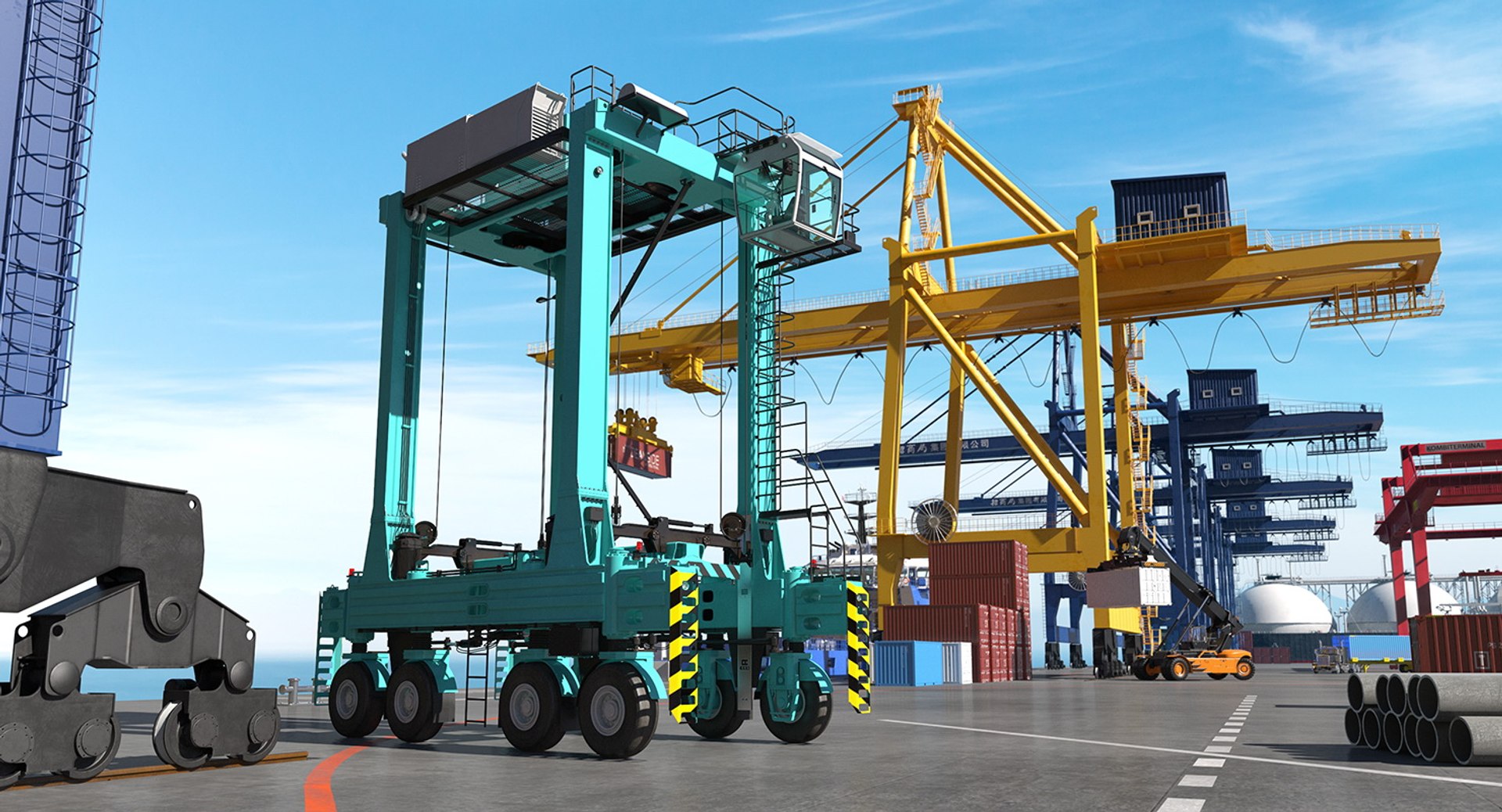 3D Hybrid Straddle Carrier - TurboSquid 1364824