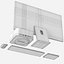 3D Apple Studio Display and Mac studio full set model