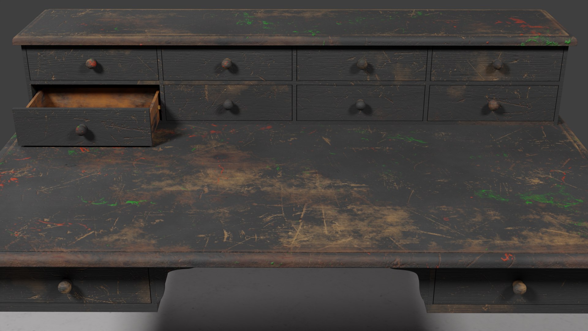 Rustic Atelier Table 3D Model - TurboSquid 2042118