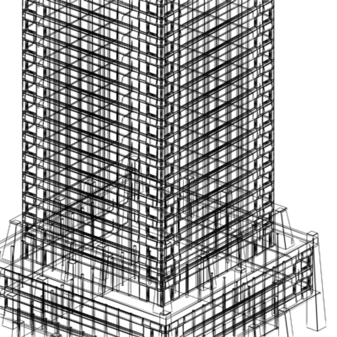 3d office building model