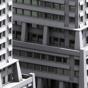 3d office building model