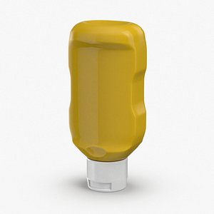 3D model condiment-bottles-02---mustard-no-label