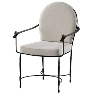 AMALFI ROUND BACK ARMCHAIR 3D model