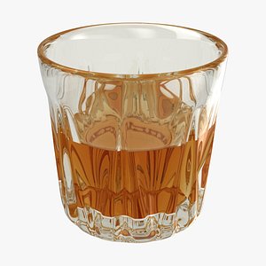 realistic whisky glass 3D model