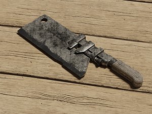 Rusty cleaver 3D model