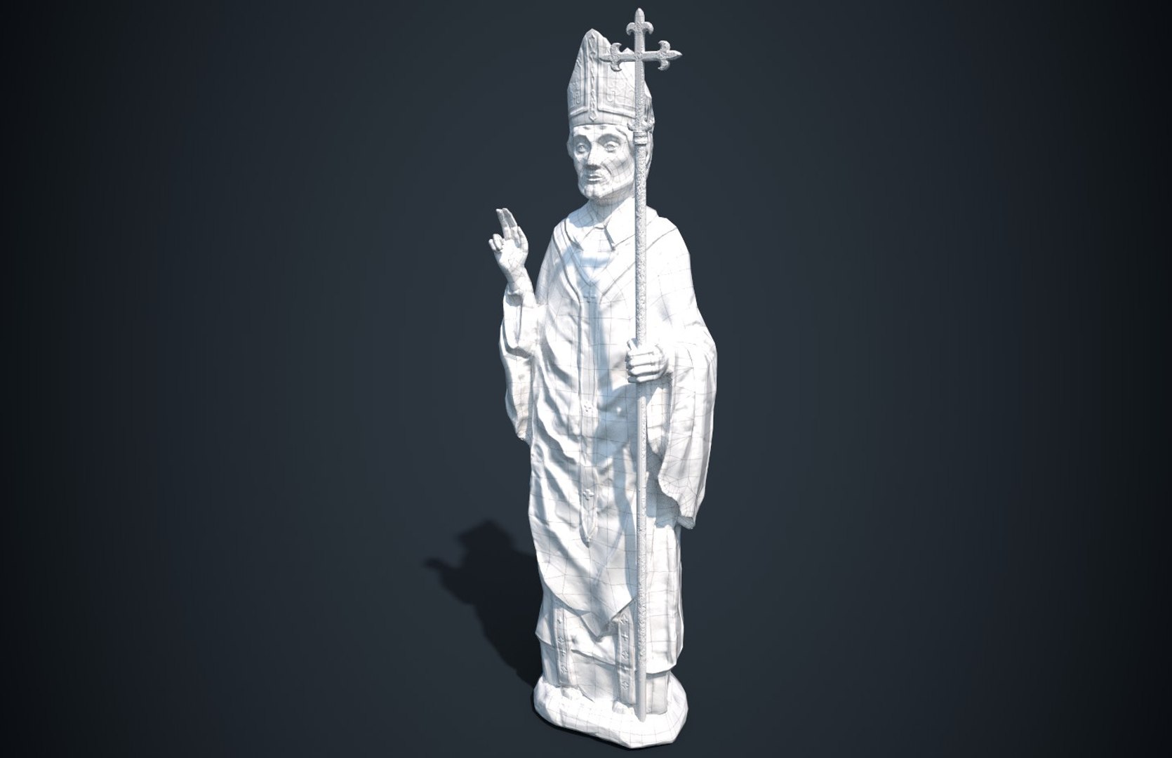 3D Statue Saint Model - TurboSquid 1645318