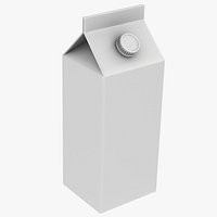 Milk Carton Box 1 Clay